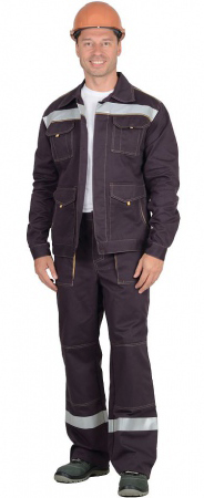 Костюм "ТРОЯ" : куртка, брюки т.коричневый с СОП. Уменьшенная фотография.