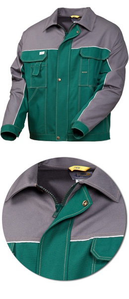 Куртка рабочая 4395-24-58 хлопок зеленый с серым