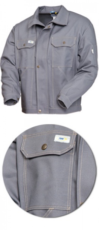 Куртка мужская серая модель 471-58 100% хлопок. Уменьшенная фотография.