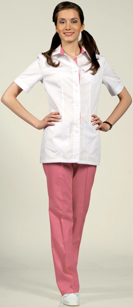 Модель костюма 8-887-915 белый с розовым