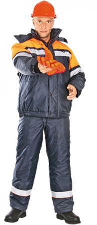 Модель костюма АКТИВ с оранжевой отделкой. Уменьшенная фотография.