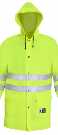 Желтая сигнальная куртка непромокаемая PROS-1101. Уменьшенная фотография.