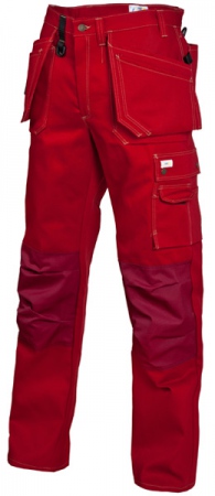 Рабочие брюки красного цвета 250T-FAS хлопок. Уменьшенная фотография.