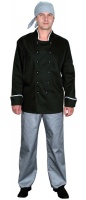 Куртка поварская черная мод.0296d-gr