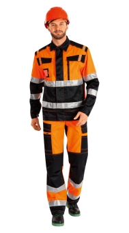 КОСТЮМ КВАНТ оранж флуор с черным