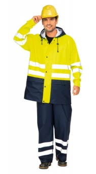 Костюм ТАЙФУН сигнальный П003.3-11С желтый флуор с тем синим