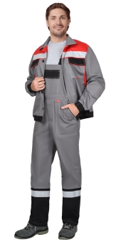 Костюм "4120" п/к серый с красным и СОП