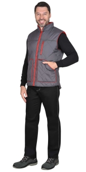 Жилет "СИРИУС-ЕВРОПА" удлиненный т.серый