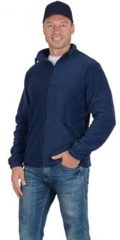 Куртка флисовая 260г/кв.м темно-синяя