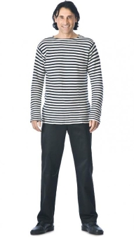 Тельняшка х/б  чёрная с белым