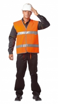 Жилет сигнальный ГАБАРИТ ГОСТ СЕ оранжевый