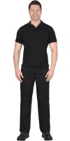 Рубашка-поло корот. рукава черная,  210 г/кв.м.