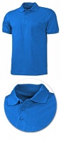 Рубашка поло с кармашком модель 1721 синяя